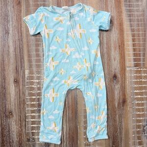 Larkspur Baby Infant Bamboo pajama romper 3-6m